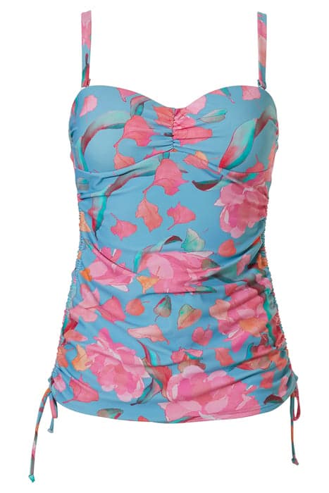 SW TANKINI WF TSHIRT BANDEAU YASMINE AQ ACID FLOWERS by Livera