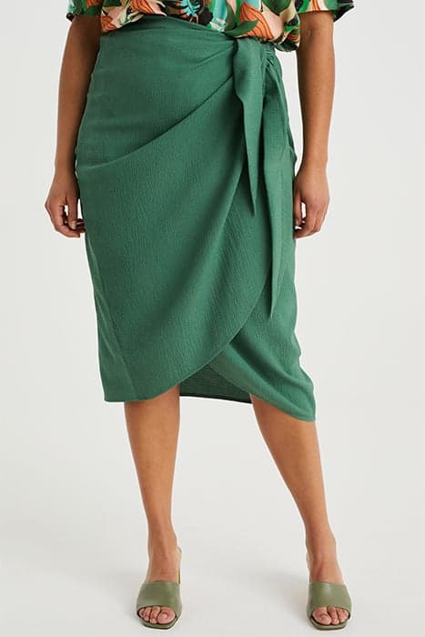 SKIRT MEDIUM LENGTH GREEN by WE Fashion