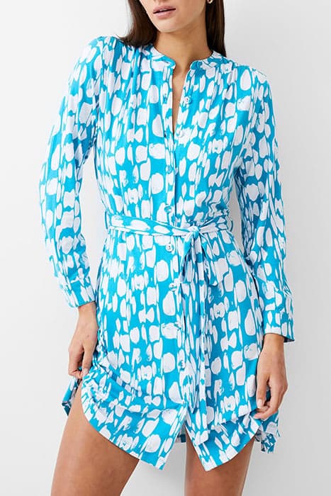 RILEY HENLEY DRESS KNEE PEACOCK/IVORY by French Connection