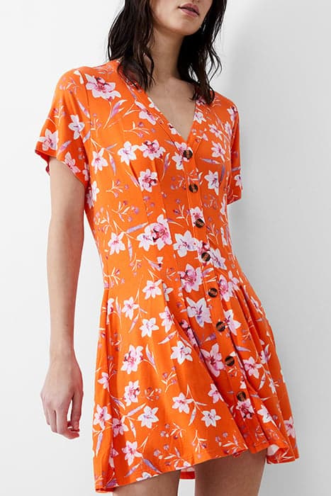 CAMILLE FLIPPY BTN DRESS KNEE MANDARIN by French Connection