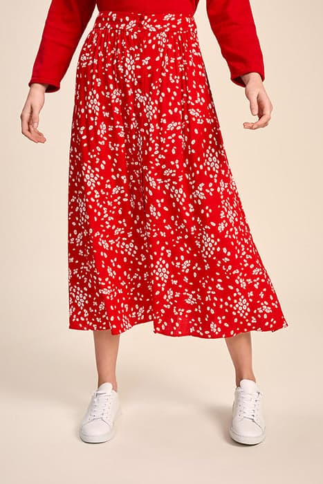 JAMY - CHERRY MIDI SKIRT WITH ABSTRACT FLORAL PRINT by ONE STEP