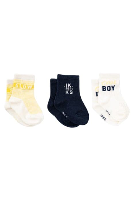 BABY BOYS' NAVY, WHITE AND YELLOW SOCKS by IKKS