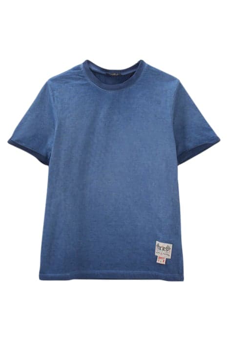 BLUE T-SHIRT WITH WINGED HELMET PRINT ON BOY'S BACK by IKKS