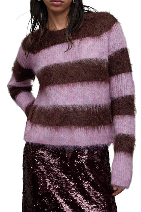 LOU BRUSHED JUMPER RAISIN RED/LILAC by AllSaints