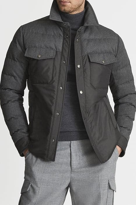 EDEN-QUILTED PUFFER JACKE GREY by Reiss