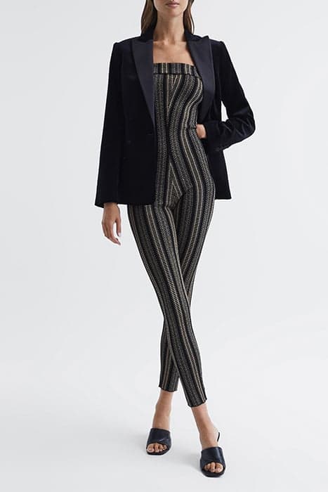 PARIS-KNITTED METALLIC ST BLACK/GOLD by Reiss