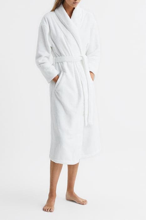 GEORGI-FLUFFY ROBE WHITE by Reiss