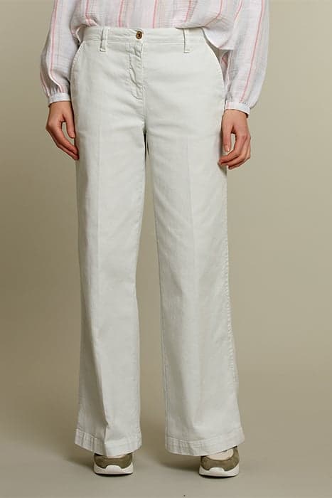 WHITE WIDE COTTON PANTS by River Woods