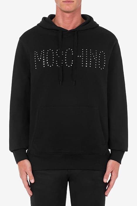 EMBROIDERED MIRRORS HOODIE BLACK by Moschino