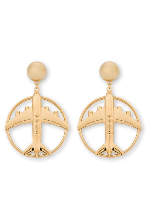 MOSCHINO AIRPLANES DROP EARRINGS GOLD by Moschino