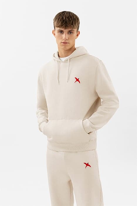 ROUGE BEE BIRD HOODIE PALE BEIGE by Axel Arigato