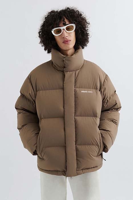 HALO DOWN JACKET LIGHT BROWN by Axel Arigato