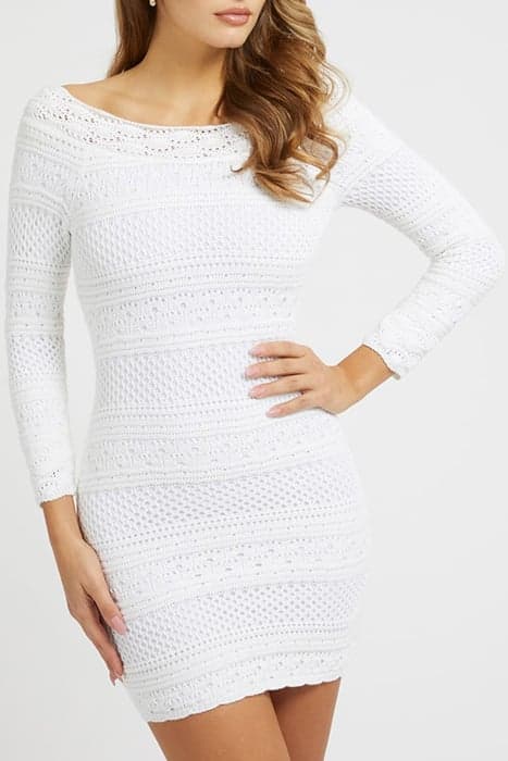 LS OPEN BK CROCHET A PURE WHITE by Marciano by Guess