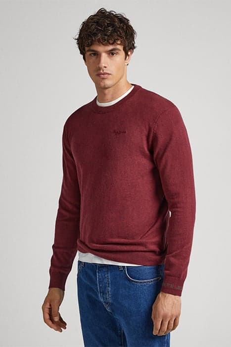 ANDRE CREW NECK BURGUNDY RED by Pepe Jeans