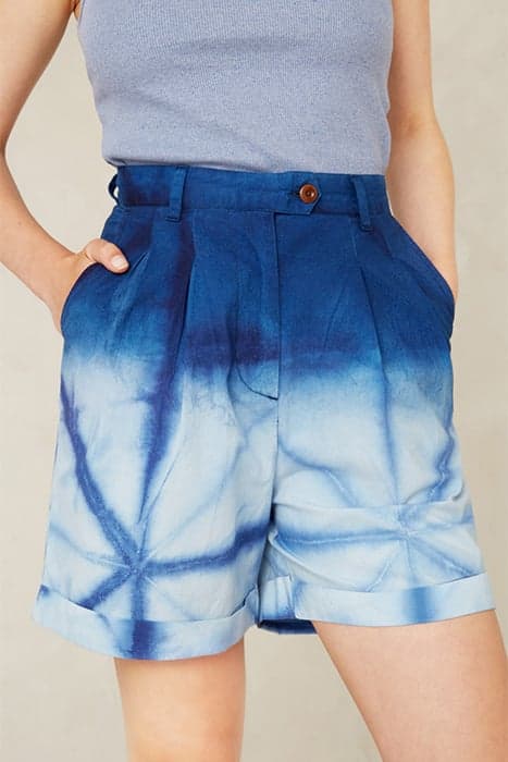 MARISOL SHORT SHIBORI OMBRE NATURAL INDIGO by Kings Of Indigo