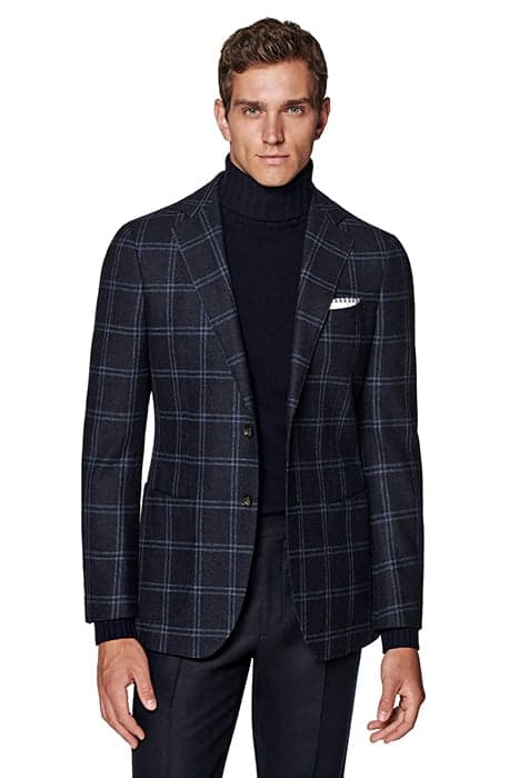 JACKET-NAVY-CHECK NAVY by Suitsupply