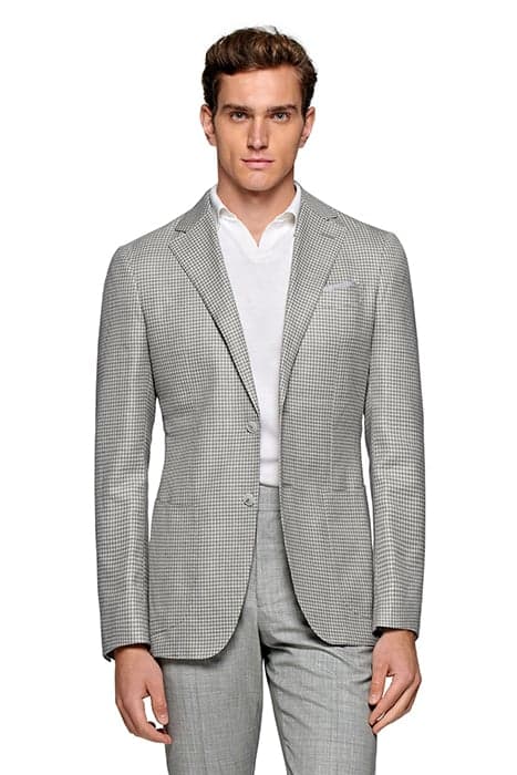 JACKET-L.GREY-HOUNDSTOOTH LIGHT GREY by Suitsupply