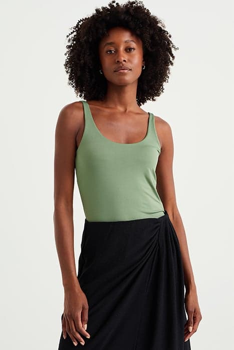 SINGLET MOSS GREEN by WE Fashion