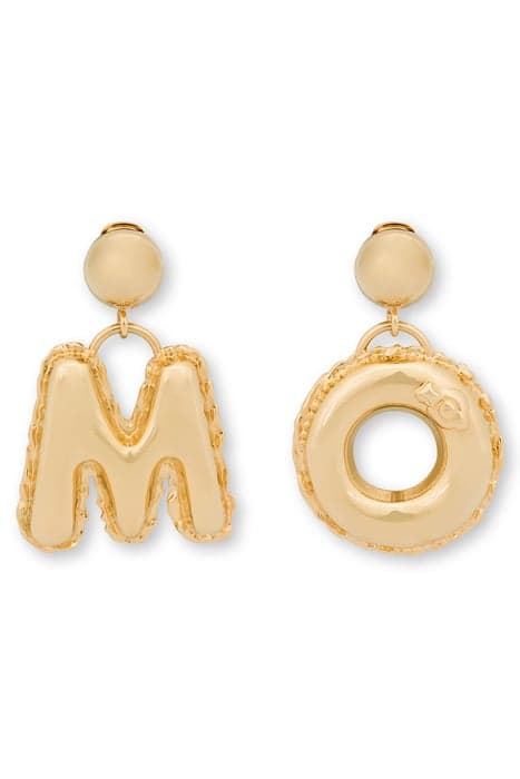 INFLATABLE LETTERS DANGLE EARRINGS GOLD by Moschino