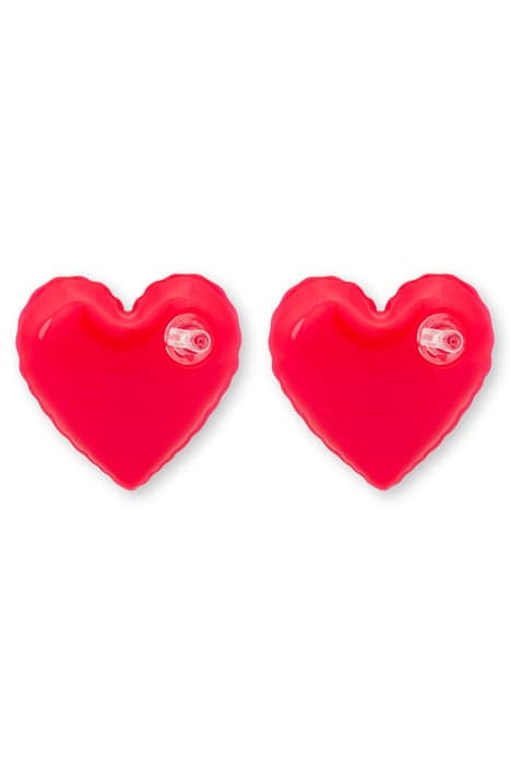 INFLATABLE HEARTS CLIP EARRINGS RED by Moschino