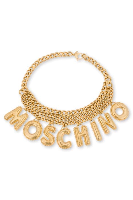 CHAIN BELT INFLATABLE LETTERING GOLD by Moschino