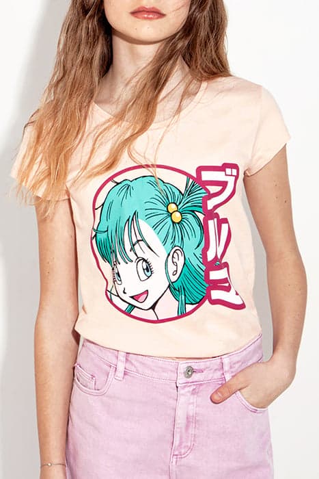 GIRLS’ PINK GLOW-IN-THE-DARK BULMA DRAGON BALL T-SHIRT by IKKS