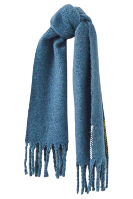 SHELLY BRUSHED PLAIN SCARF MID BLUE by White Stuff