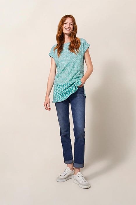 CARRIE TUNIC TEAL PRINT by White Stuff