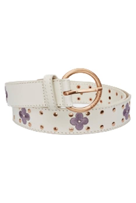 TREBOLI STUDDED BELT CREAM WHITE/LOVENDER by Fabienne Chapot