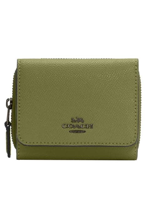 CROSSGRAIN SMALL TRIFOLD WALLET OLIVE GREEN by Coach