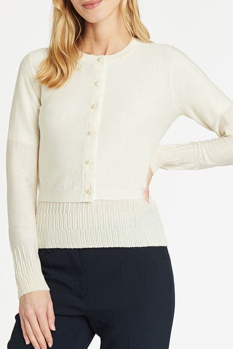 MERINOS CARDIGAN OFF WHITE by Paule Ka