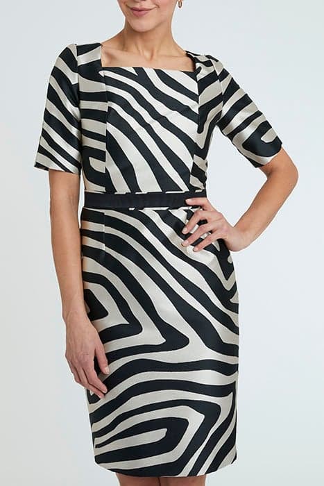 DRESS JACQUARD ZEBRE BLACK / IVORY by Paule Ka