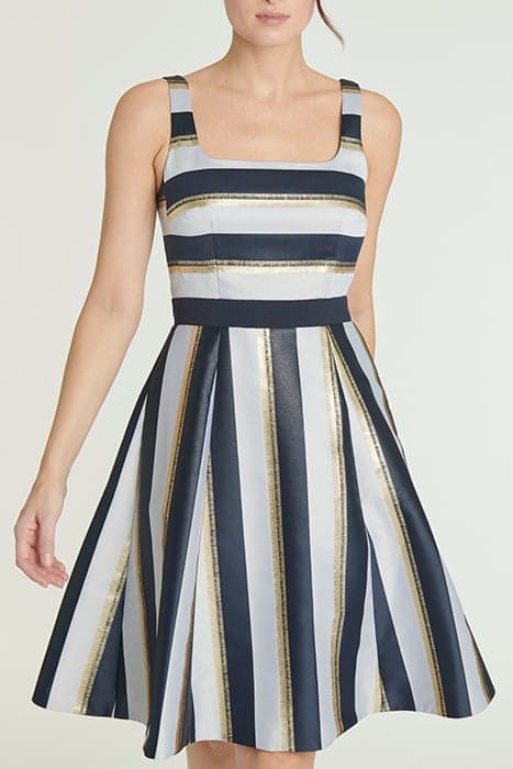 DRESS BLUE & GOLDEN JACQUARD MARINE / GOLD by Paule Ka