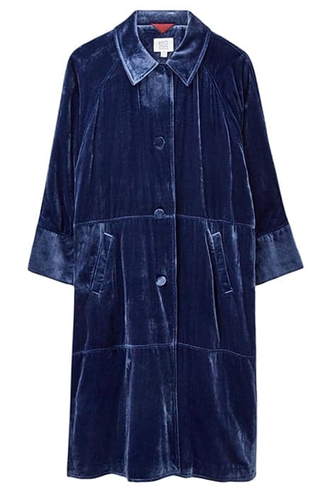 VELVET DUSTER COAT DEEP BLUE by White Stuff