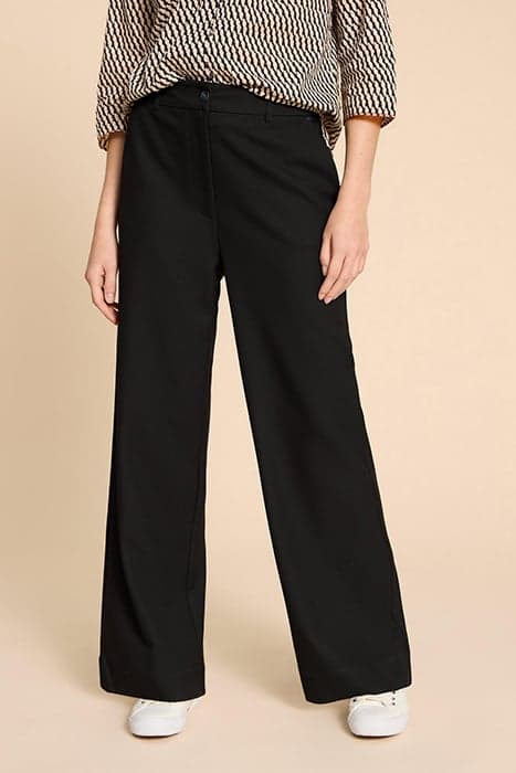 BELLE WIDE LEG TROUSER PURE BLACK by White Stuff