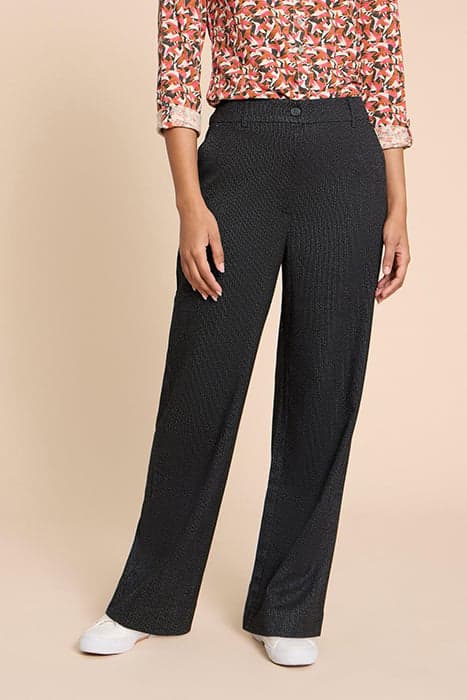 BELLE TWEEDY WIDE LEG TROUSER BLACK MULTI by White Stuff