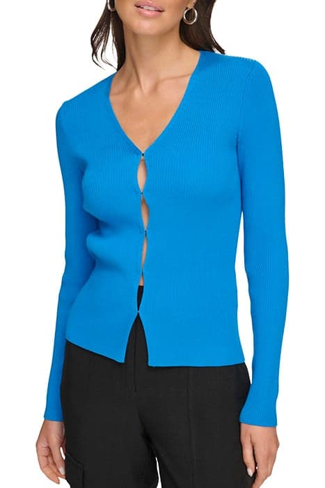 L/S HOOK EYE FRNT C ELECTRIC BLUE by DKNY