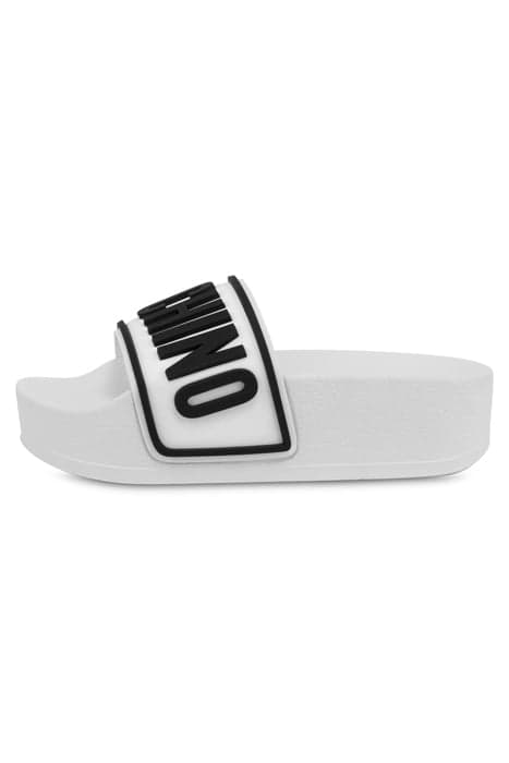 POOL SLIDES PLATFORM WHITE by Moschino