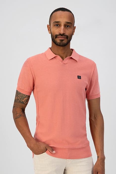 POLO S/S MELANGE SLUB FADED ROSE by Dstrezzed