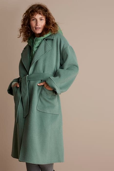 WOOL COAT WOOL CLASSIC JADE by Summum Woman