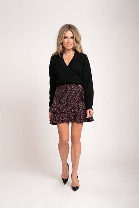 VANNA SKIRT BLACK/RASPBERRY ROSE by NIKKIE