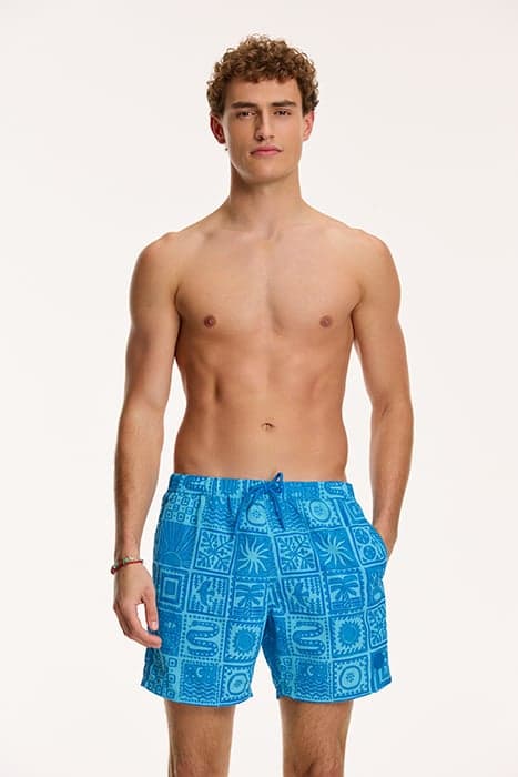 MEN SWIM SHORTS NICK TILE SKYDIVE BLUE by Shiwi