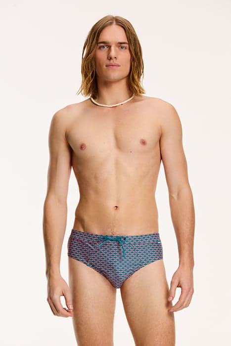 MEN SWIMBRIEF HAMMAM DEEP LAGOON BLUE by Shiwi