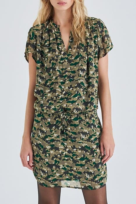 LICHEN DRESS WITH GREEN CAMOUFLAGE PRINT by IKKS