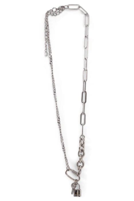 MIXED MARINE LINK AND PADLOCK LONG NECKLACE by IKKS