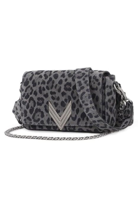 GREY LEOPARD MOTIF SUEDE BROOKLYN 111 BAG by IKKS