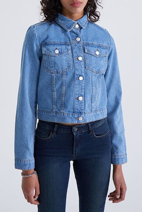 BLUE DENIM JACKET WITH STUDDED BACK by IKKS