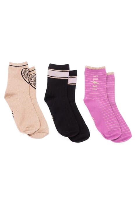 GIRLS’ BLACK/PURPLE/GOLD SOCKS by IKKS