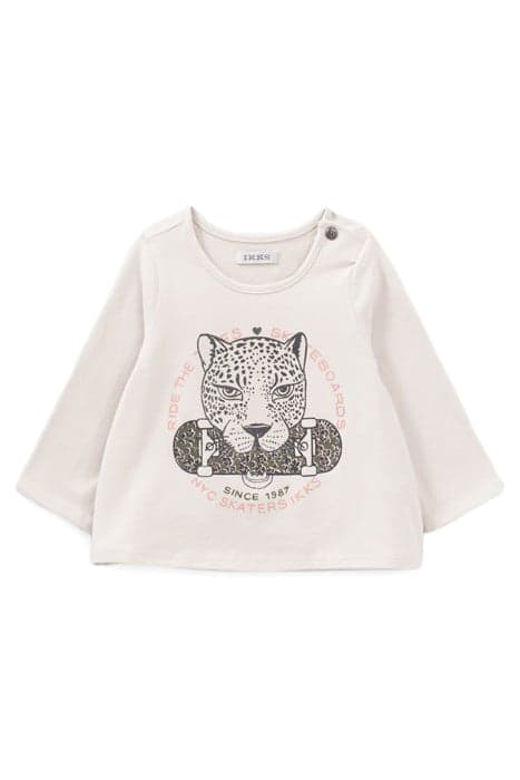 BABY GIRLS’ BEIGE LEOPARD AND SKATEBOARD IMAGE T-SHIRT by IKKS