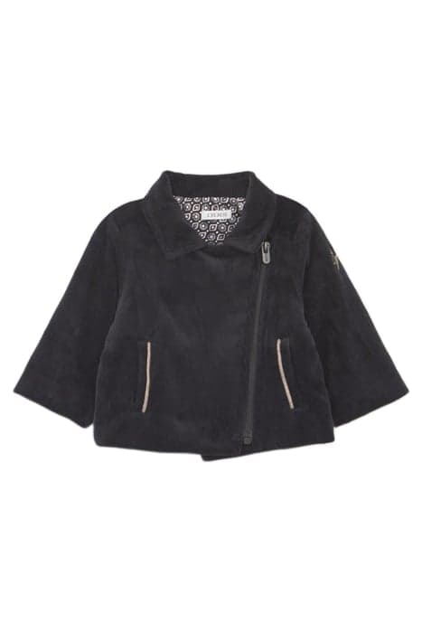 GIRLS’ BLACK CORDUROY BIKER-STYLE CARDIGAN by IKKS